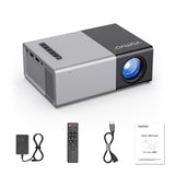 1 x RAW Customer Returns Mini projector, video projector supports HD 1080P, small portable projector for outdoor projector in camping, video home theater projector compatible with HDMI, USB - RRP €59.48