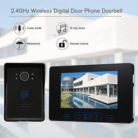 1 x RAW Customer Returns 2.4GHz Wireless Video Doorbell Intercom System Door Phone with 7 Inch Screen Monitor Video Door Phone HD Camera for Home Office Apartment - RRP €139.3