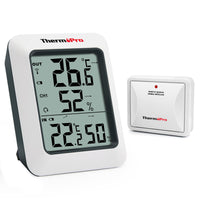 1 x RAW Customer Returns ThermoPro TP60S Digital Thermometer Hygrometer for Indoor and Outdoor Wireless Thermohygrometer with Remote Sensor for Home Environment Humidity and Temperature Measurement - RRP €22.19