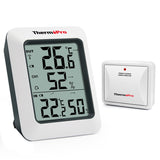 1 x RAW Customer Returns ThermoPro TP60C wireless thermo-hygrometer thermometer hygrometer climate monitor wireless weather station with wireless outdoor sensor, range up to 150m - RRP €22.61