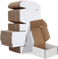 1 x RAW Customer Returns HORLIMER Pack of 50 Cardboard Boxes with Lid for Package Shipping, 10.2x10.2x5.1cm White Cardboard Gift Boxes, Packaging Boxes for Small Businesses - RRP €22.99