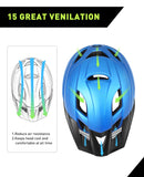 1 x RAW Customer Returns RaMokey bicycle helmet MTB helmet, mountain bike helmet with removable visor and padding for adults, bicycle helmet for city traffic - for men and women blue yellow  - RRP €31.09