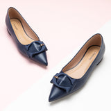 1 x RAW Customer Returns C.Paravano ballerina flats for women pointed ballerina flats for women flat shoes for women slip-on shoes ballerina flats 40, navy blue  - RRP €128.0