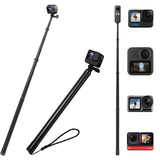 1 x RAW Customer Returns 118 Inch 3 Meter Ultra Long Selfie Stick Compatible with GoPro Hero 12 11 10 9 8 Max, Insta 360 One R Rs One X, Osmo Action, Extension Rod and Lightweight - RRP €59.99