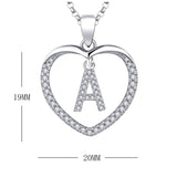 1 x Brand New JO WISDOM Women s Heart Silver 925 Necklace Pendant 26 Letters R Alphabet Initial with 3A Zirconia, Personalized Jewelry for Mother Daughter Women Girls - RRP €48.4