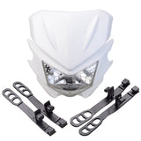 1 x RAW Customer Returns GOOFIT Motorcycle Motocross Headlight Mask Fairing Light Fairing Lampshade Fits Replacement for KX125 KX250 KXF250 KXF450 KLX200 KLX250 KLX450 White - RRP €29.09