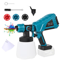 1 x RAW Customer Returns Cordless paint spray system Compatible with Makita 18V lithium battery, electric HVLP paint spray gun with 1000ml paint container, 3 nozzles, 3 spray patterns, for walls, furniture, fence, car,   - RRP €60.49