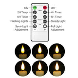 1 x RAW Customer Returns PChero LED candles with remote control, set of 6 electric candles, LED stick candles, short, real wax, flickering flame with timer function for Halloween, New Year s Eve, party, room decoration, Christmas, living room - RRP €27.53