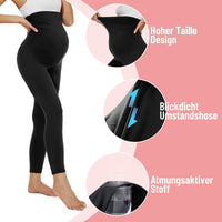 1 x RAW Customer Returns AMIYOYO Women s Maternity Leggings High Waist Pregnancy Leggings Opaque Maternity Pants Casual Pants Stretch Maternity Wear for Pregnant Women Long Black 3, XXL  - RRP €38.3