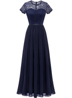 1 x RAW Customer Returns Dressystar Women s Maxi Dress Evening Dresses Elegant Wedding Bridesmaid Festive Party Dress Navy Blue S - RRP €58.74