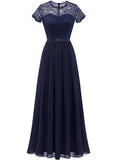 1 x RAW Customer Returns Dressystar Women s Maxi Dress Evening Dresses Elegant Wedding Bridesmaid Festive Party Dress Navy Blue S - RRP €58.74