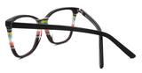 1 x RAW Customer Returns RICH MODE Oversized Multicolor Gray Eyeglasses Non-Prescription Optical Acetate Frame for Women and Girls - RRP €27.38