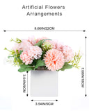 3 x RAW Customer Returns Gioyonil Artificial Flowers with Ceramic Vase, Pink Silk Flowers Fake Hydrangea Artificial Flowers Arrangements in Pot Decoration for Dining Table Bathroom Decor Office Table Decoration Party Wedding - RRP €53.97