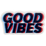 1 x RAW Customer Returns Good Vibes Good Vibes Embroidered Iron-On Sew-On Patch - RRP €6.19