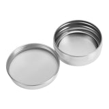 6 x Brand New Foraineam 48 Pack Round Aluminum Lip Balm Tin Jars with Screw Lid White Metal Empty Travel Containers - RRP €136.8