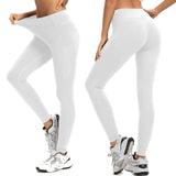 1 x RAW Customer Returns adorence White leggings women s opaque, sports leggings women with pocket, yoga pants high waist, sports leggings opaque white-XS - RRP €25.99