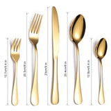 1 x RAW Customer Returns Golden cutlery 20-piece, cutlery set gold with knife spoon fork, service for 4 people, cutlery gold ideal for everyday use at home - RRP €22.8