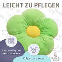 2 x Brand New Butterfly Craze Daisy Lounge Floor Cushion Cozy and trendy for teenagers and children. Soft microfibre, machine washable, 20 diameter. Comfort and style in a single product. - RRP €62.6