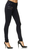 1 x RAW Customer Returns Elara Women s Stretch Trousers Skinny Fit Jegging Chunkyrayan H86-1 Navy 56 8XL  - RRP €29.24