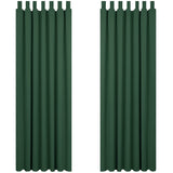 1 x RAW Customer Returns Deconovo curtains living room opaque curtains noise protection curtain loops thick thermal curtain cold protection heat protection, 220 x 140 cm height x width , forest green, set of 2 - RRP €39.49