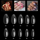 4 x Brand New woot 600 pcs Short Stiletto False Nails Kits, Full Cover Acrylic False Nails, 10 Sizes for Women DIY Nail Polish Salons, French False Nail Tips Clear  - RRP €27.28