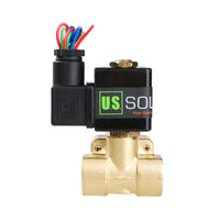 1 x RAW Customer Returns US Solid 1 2 G 230V AC Brass Solenoid Valve 0.1-16 Bar for Water Air Gas Oil, NC, VITON, Vertical or Horizontal Mounting - RRP €39.99