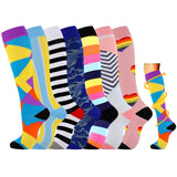 1 x RAW Customer Returns Losvcbcx 7 pairs of compression socks compression socks for women and men 15-20 mmHg is best sports and medical compression socks for running air travel nurses - RRP €20.16