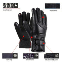 1 x RAW Customer Returns Motorcycle Electric Heated Gloves, TOTMOX Winter Windproof Warm Gloves, Unisex USB Powered Ski Gloves with Touch Screen - RRP €36.0