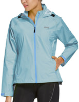 1 x RAW Customer Returns BALEAF Cycling Jacket Women Rain Jacket Waterproof Breathable Hiking Jacket Windbreaker Summer Jacket Outdoor Jackets Lightweight Windbreaker Trekking Rain Jacket Cycling Jacket Light Blue S - RRP €56.99