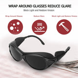 1 x RAW Customer Returns Red light glasses, infrared light protection glasses, red light protection glasses for sunna, tanning, - RRP €22.88