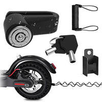 2 x RAW Customer Returns Anti-theft Disc Lock for Xiaomi Electric Scooter, Motorcycle, Bike, Bicycle, Scooter, Vespa, Waterproof Wheel Brake Lock Padlock with Reminder Chain - RRP €15.84