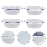 1 x RAW Customer Returns DOITOOL Vintage Enamel Bowl 4 Pieces Enamel Bowl Kitchen Utensils Food Container Ceramic Salad Bowls Oil Storage Container Noodle Bowl Enamel Household Enamel Soup Kneading Dough Bowl - RRP €20.4