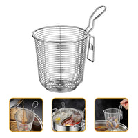 1 x RAW Customer Returns DOITOOL Spider Sieve Skimmer Ladle Stainless Steel Frying Basket with Handle Spaghetti Strainer Spoon Food Strainer Pasta Strainer for Food Japanese Noodle Kitchen - RRP €19.44