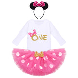 1 x RAW Customer Returns Baby Girls 1st 2nd 3rd Birthday Long Sleeve Tutu Tutu with Ear Headband 3 Piece Photo Shoot Props Set, Hot Pink-one, 12 Months - RRP €24.0