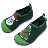 1 x Brand New IceUnicorn slippers children breathable slippers lightweight non-slip toddler slippers boys girls slippers Christmas tree green, 26 27EU  - RRP €60.0