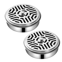 4 x Brand New Stainless steel holder for mosquito coils, 2Pcs mosquito coil holder box, mosquito coil holder with lid for home garden camping fishing travel outdoor - RRP €46.88