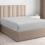 1 x RAW Customer Returns Fitted sheet 200x200cm made of 100 cotton - bed sheet 200x200 for mattresses up to 30 cm high - premium bed linen made of 400 thread count cotton - single pack of fitted sheet 200x200 - light gray - RRP €42.35