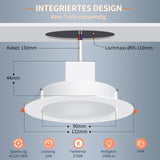 1 x RAW Customer Returns DUSKTEC recessed spotlight LED RGBW 230V, Smart LED spots RGB 10W APP dimmable Alexa control, ceiling spots flat Bluetooth warm white 2700K 1000LM, IP44 ceiling spotlight colorful, recessed lights ceiling LED DT - RRP €40.99