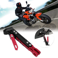 1 x RAW Customer Returns Motorcycle Side Stand, Motorcycle Adjustable Stand, B0503 Motorcycle Frame Horizon Bracket Aluminum Alloy Adjustable Stand Side Stand for Motorcycle Red  - RRP €20.05