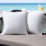 1 x RAW Customer Returns MIULEE Outdoor Cushion Weatherproof Cushion Cover Waterproof Decorative Cushion Covers Linen Look Sofa Cushion Decorative Cushion for Garden Sofa Couch Living Room Bedroom Set of 2 50 x 50 cm White - RRP €18.62