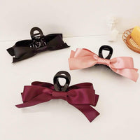 1 x Brand New 3 Pieces Big Bow Hair Clips, Black Pink Red Ribbon Hair Clips, Bow Hair Clips for Thick and Thin Hair, Big Bow Hair Barrettes, for Women - RRP €18.0