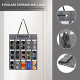 1 x RAW Customer Returns Veiteibe Hanging Sunglasses Organizer - Felt Sunglasses Storage with 15 Compartments, Hanging Sunglasses Bag, Hanging Bag for Stylish Glasses - RRP €27.6