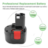 1 x RAW Customer Returns Shentec 9.6V 3.5Ah NI-MH Battery And Charger Replacement Battery for Bosch Battery PSR 960 BAT048 BAT100 BAT119 2607335272 2607335461 GSR 9.6VE-2 PSR 9.6VE-2 PSR960 - RRP €47.39