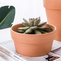 1 x RAW Customer Returns Pack of 3 terracotta clay pots flower pots with drainage hole succulent plant pots herb pot ideal for plants crafts wedding gift - RRP €25.2