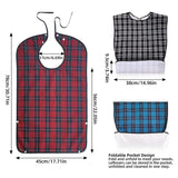 4 x Brand New Bibs for adults, KANOSON 3 adult bibs for eating, bib for adults clothing protector for adults checkered bibs for seniors Christmas gifts elderly people secret Santa accessories - RRP €110.4