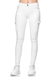 1 x RAW Customer Returns Elara Women s Cargo Jeans Slim Fit Side Pockets Chunkyrayan YA572 White-48 4XL  - RRP €27.18