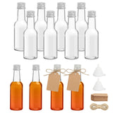 6 x Brand New BAVUNV Plastic Bottles, 12 Pack 50ml Small Liquor Bottles Plastic Bottles Reusable with Jute String, Mini Plastic Liquor Bottles for Weddings Art Party - RRP €54.36