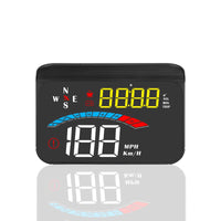 1 x RAW Customer Returns Head up display car, 3.5 inch HUD GPS iKiKin car HUD display for all cars and trucks, windshield LED projector, HUD reflective film, Geographical positioning system speedometer, plug play - RRP €36.99