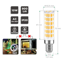 1 x RAW Customer Returns E14 LED corn lamp, 10W corn cob bulb replaces 100W incandescent lamp , 900Lm LED small Edison screw socket bulbs, warm white 3000K, not dimmable, for sewing machines, kitchen, energy saving lamp, pack of 6 - RRP €19.9