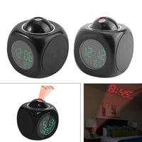 1 x RAW Customer Returns LED Projector Alarm Clock Multifunctional Digital Temperature Display Voice Talking Projection Clock LED Digital Alarm Clock with USB Charging Port Snooze Function - RRP €20.4